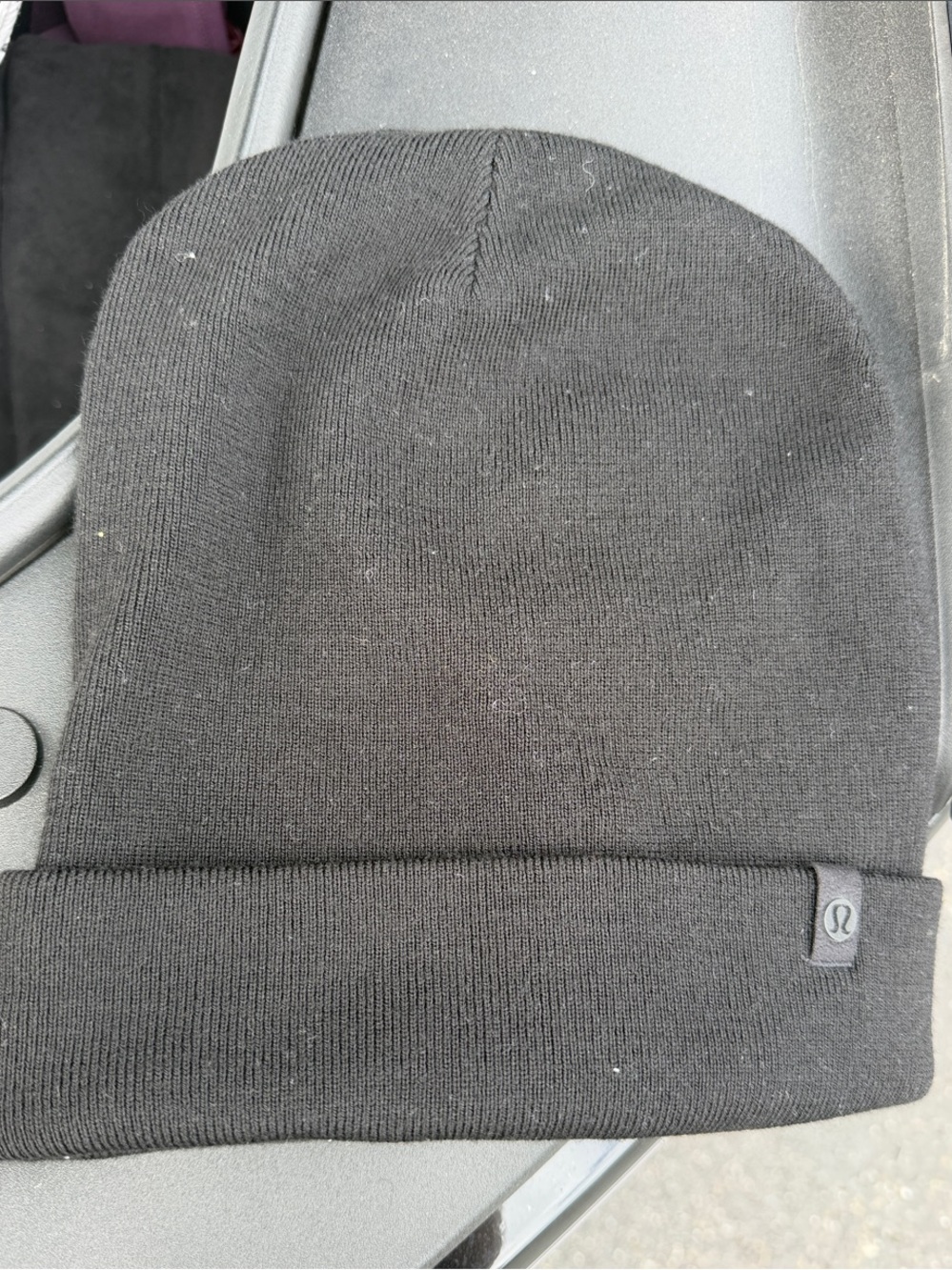 lululemon athletica Black Fold-Over Knit Beanie